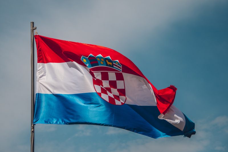 Waving flag of Croatia